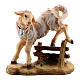 Agnello con siepe legno dipinto Kostner presepe 9,5 cm s1