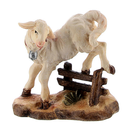 Lamb with hedge in painted wood Kostner Nativity Scene 12 cm 1