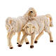 Groupe d'agneaux bois peint crèche Kostner 12 cm s2