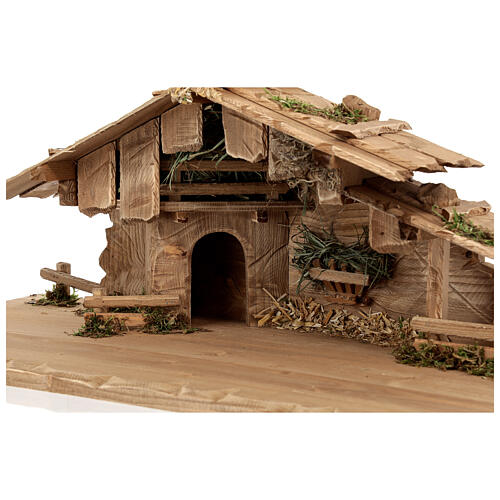 Hut with 13-piece set in painted wood Kostner Nativity Scene 9.5 cm 9