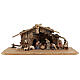 Hut with 13-piece set in painted wood Kostner Nativity Scene 9.5 cm s1