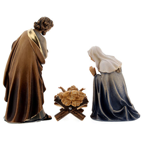 Hut with 13-piece set in painted wood Kostner Nativity Scene 12 cm 10