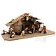 Hut with 13-piece set in painted wood Kostner Nativity Scene 12 cm s5