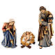 Hut in bark with set of 6 figurines in painted wood for Kostner Nativity Scene 12 cm s4