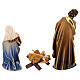 Hut in bark with set of 6 figurines in painted wood for Kostner Nativity Scene 12 cm s8