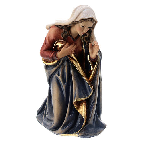 Tyrolean Hut and Holy Family 5-piece set in painted wood Kostner Nativity Scene 12 cm 6