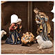 Tyrolean Hut and Holy Family 5-piece set in painted wood Kostner Nativity Scene 12 cm s2