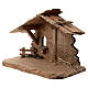 Tyrolean Hut and Holy Family 5-piece set in painted wood Kostner Nativity Scene 12 cm s7