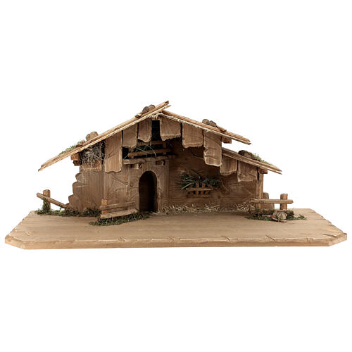Hut with 12-piece set in painted wood Rainell Nativity Scene 11 cm 4