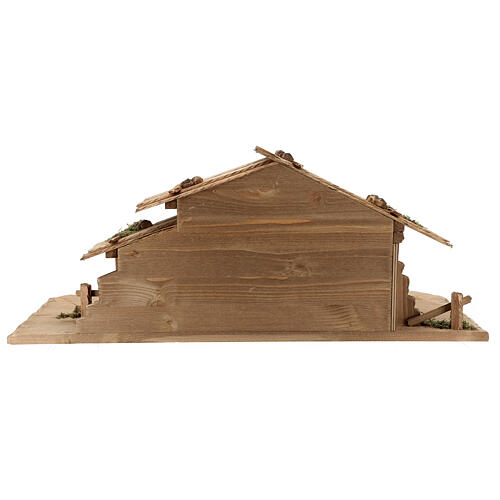 Hut with 12-piece set in painted wood Rainell Nativity Scene 11 cm 9
