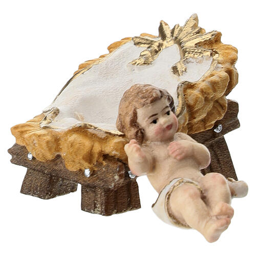 Nativity for Val Gardena Rainell Nativity Scene of 9 cm, painted wood 7