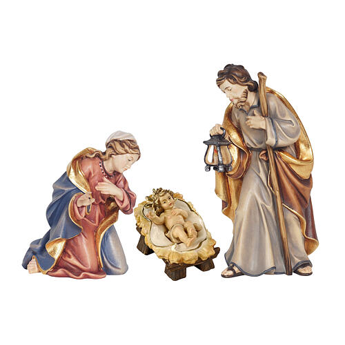 S. Famiglia legno dipinto presepe Rainell 9 cm Valgardena 1