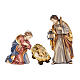 S. Famiglia legno dipinto presepe Rainell 9 cm Valgardena s1
