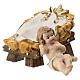 Painted wooden Holy Family Rainell Nativity 9 cm Val Gardena s7