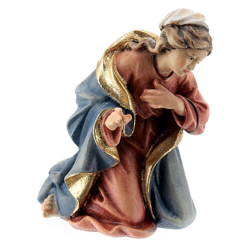 Wooden Holy Family statue painted nativity Rainell 11 cm Valgardena 3