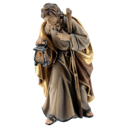 Wooden Holy Family statue painted nativity Rainell 11 cm Valgardena 4
