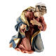 Sacra Famiglia culla semplice legno dipinto presepe Rainell 9 cm s3