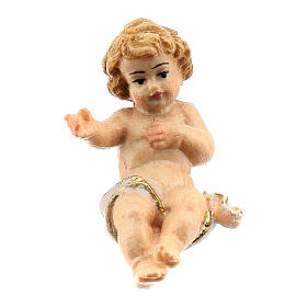 Baby Jesus with open arm 11 cm, nativity Rainell, in painted wood