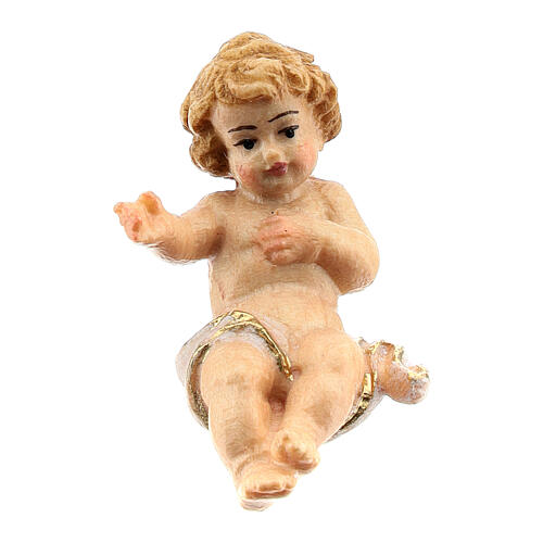 Baby Jesus with open arm 11 cm, nativity Rainell, in painted wood 1