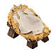 Crib for Baby Jesus 9 cm, nativity Rainell, in painted wood s2