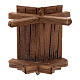 Simple manger in painted wood for 11 cm Rainell Nativity scene, Val Gardena s5