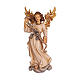 Angel with Gloria banner in painted wood for 9 cm Rainell Nativity scene, Val Gardena s1