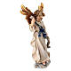 Angel with Gloria banner in painted wood for 9 cm Rainell Nativity scene, Val Gardena s3