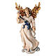 Ángel Gloria de madera pintada belén Rainell 9 cm Val Gardena s1