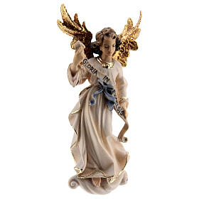 Glory angel 11 cm, nativity Rainell, in painted wood