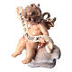 Putto mit Schleife Grödnertal Holz für Krippe Rainell 9cm Grödnertal Holz s2