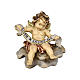 Putto with ribbon 9 cm, nativity Rainell, in painted Valgardena wood s1