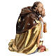 Kneeling king in painted wood for 11 cm Rainell Nativity scene, Val Gardena s3