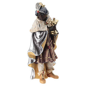 Re moro legno dipinto presepe Rainell 11 cm Val Gardena