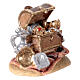 Magi's gifts in painted wood for 9 cm Rainell Nativity scene, Val Gardena s3