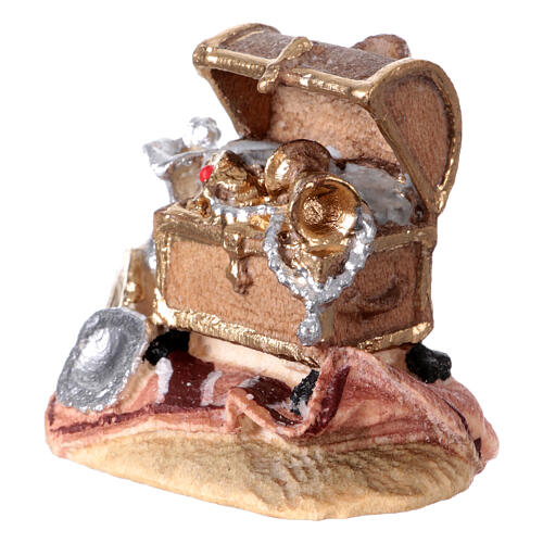 Dono Re Magi legno dipinto presepe Rainell 9 cm Valgardena 2