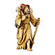 Shepherd with lamb in painted wood for 9 cm Rainell Nativity scene, Val Gardena s1