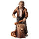 Lumberjack in painted wood for 11 cm Rainell Nativity scene, Val Gardena s1