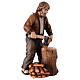 Lumberjack in painted wood for 11 cm Rainell Nativity scene, Val Gardena s3