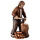 Lumberjack statue 11 cm, nativity Rainell, in painted Valgardena wood s3