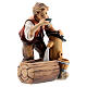 Kind beim Brunnen Grödnertal Holz für Krippe Rainell 9cm s4