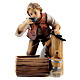 Boy at the fountain in painted wood for 9 cm Rainell Nativity scene, Val Gardena s1