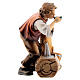 Menino com fontanário madeira pintada para presépio Rainell do Val Gardena figuras altura média 9 cm s5