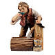 Boy at the fountain in painted wood for 11 cm Rainell Nativity scene, Val Gardena s1