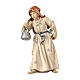 Mujer con jarra de madera pintada belén Rainell 11 cm Val Gardena s1