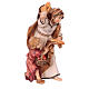 Donna con bambino in legno dipinto presepe Rainell 9 cm Valgardena s2