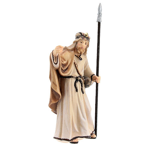 Elephant keeper 9 cm, nativity Rainell, in painted wood 3