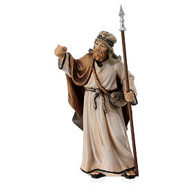 Ragazzo per elefante legno dipinto presepe Val Gardena Rainell 11 cm