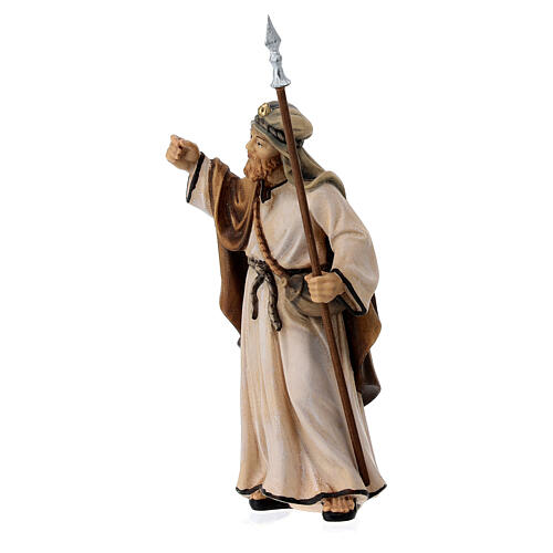 Ragazzo per elefante legno dipinto presepe Val Gardena Rainell 11 cm 2