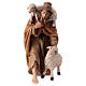 Shepherd with sheep in painted wood for 9 cm Rainell Nativity scene, Val Gardena s1