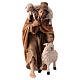 Pastor con ovejas de madera pintada belén Rainell 9 cm Val Gardena s1